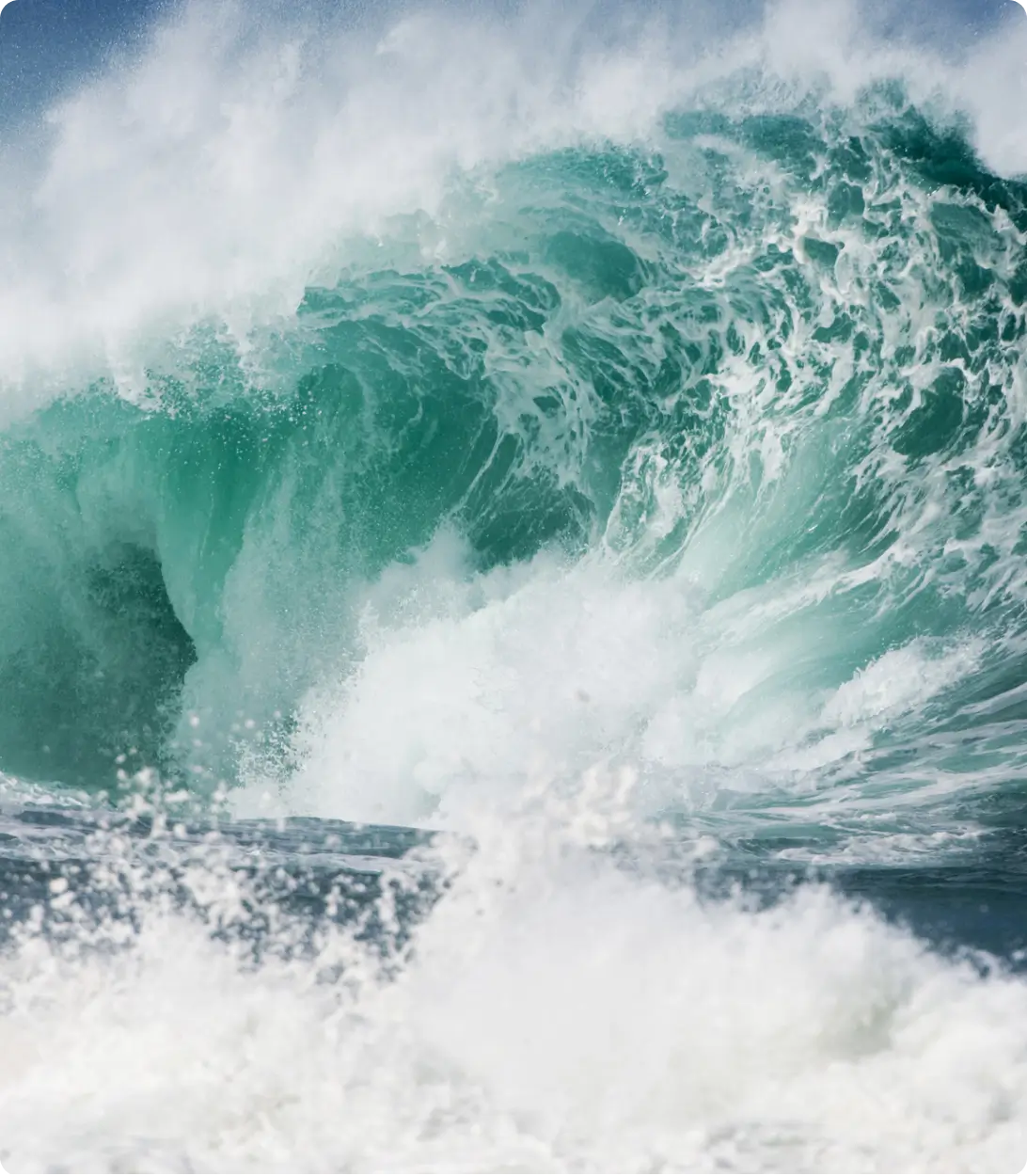 Symbolic waves representing tech uncertainty in investment due diligence.