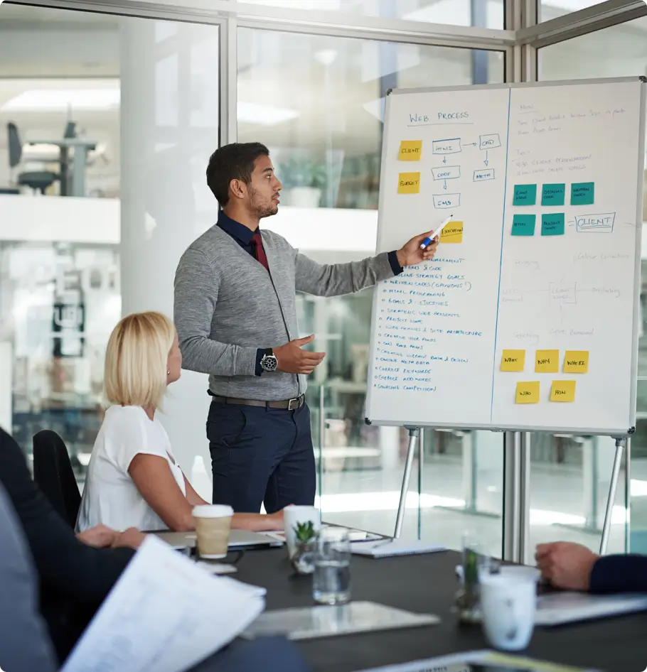 Team collaborating on Post-Acquisition Technology Strategy and digital transformation planning